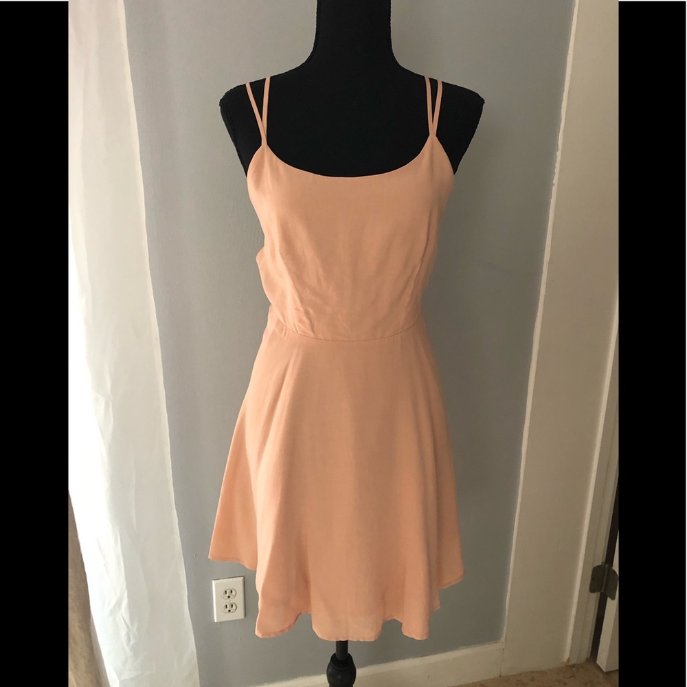 Dual strap Cami Dress. Apricot color